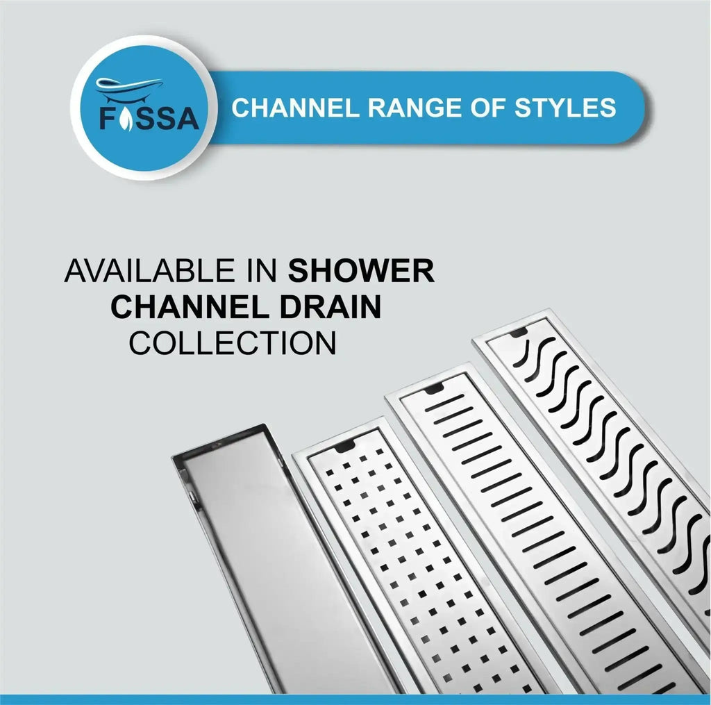 Marble (30 x 4 Inches) 304 Grade Brushed Shower Drain Channel Floor Drain